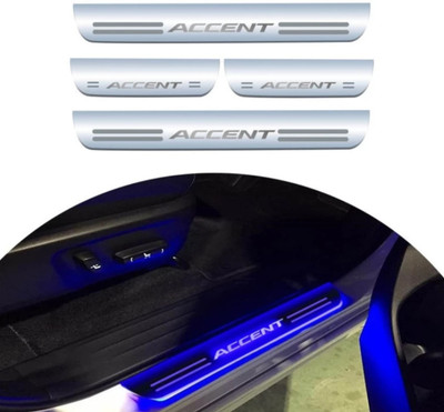 NATIONAL AUTO ACCENT Sill Plate/Door Foot Step in BLUE LIGHT . (Set of 4 Pcs) Door Sill Plate