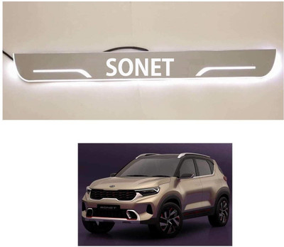 Ds enterprise Door Acrylic Plates with Light For KIA Sonet - Set of 4PCS Door Sill Plate