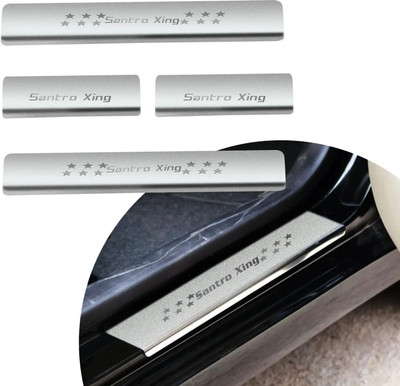 AutoZeal Stainless Steel Door Sill Plates/Foot Steps Scuff Plates for Santro Xing All Mdl Door Sill Plate