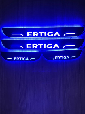 Nationals Auto NEW-CSet of 4 Car Accessories door sill plates with blue light for ERTIGA Door Sill Plate