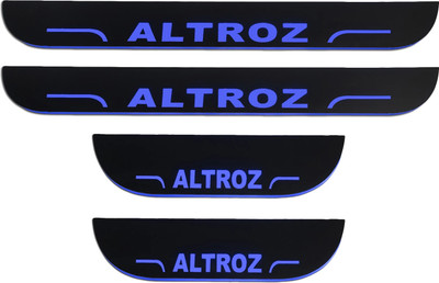 Nationals Auto NEW-CAltroz Black Edition Door Sill Plate with Blue LED – Enhance Car Exterior Door Sill Plate