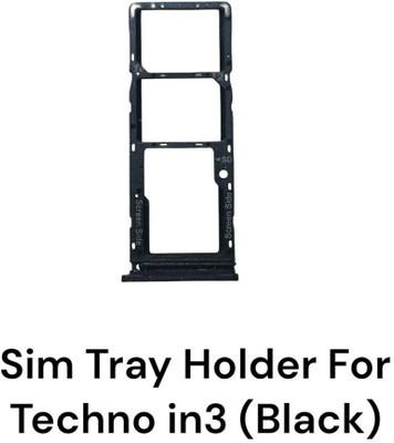 Shree RP Enterprises Sim Card Tray(Compatible With Techno in3-Black-TRAY)