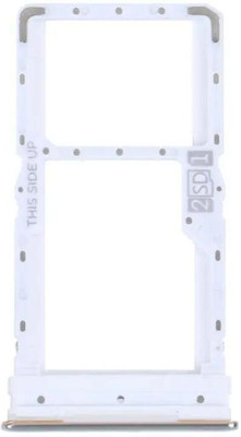 spareology Sim Card Tray(Compatible With Moto G52 : White)