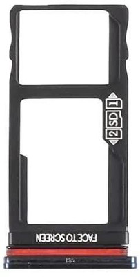 spareology Sim Card Tray(Compatible With One Action : Black)