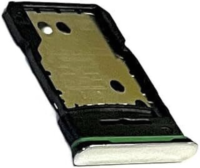 AceKing Sim Card Tray(Compatible With Oppo Reno 8T 5G Dual Sim Card Slot Tray Holder : SILVER)