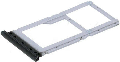 spareology Sim Card Tray(Compatible With Note 6 Pro : Black)