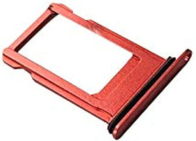spareology Sim Card Tray(Compatible With Iphone 7 Red)