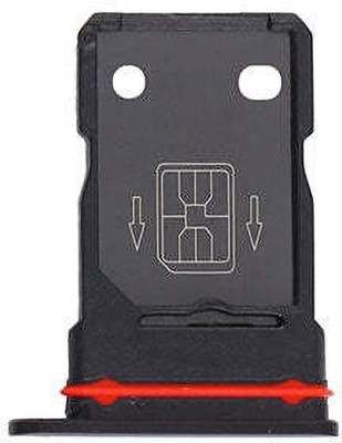Sparevilla Sim Card Tray(Compatible With Oneplus 9 Pro -Black)
