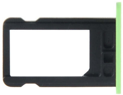 spareology Sim Card Tray(Compatible With Iphone 5C Green)