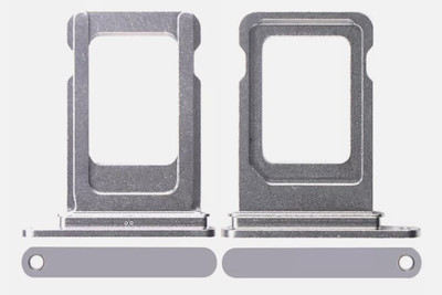 Sandreezz Sim Card Tray(Compatible With Apple Iphone 14 Pro Max - Silver)