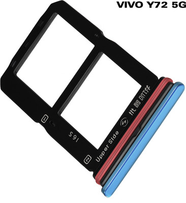 amox Sim Card Tray(Compatible With VIVO Y72 5G ( BLUE ))