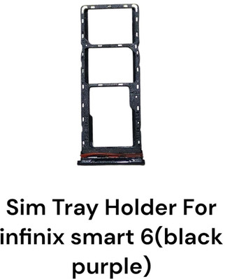 shree rp enterprses Sim Card Tray(Compatible With Infinix Smart6 Black Purple)