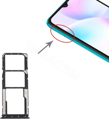 Tech4GSM Sim Card Tray(Compatible With Mi 9A Black)