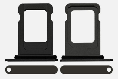 Sandreezz Sim Card Tray(Compatible With Apple iPhone 12 - Black)