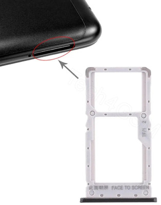 Tech4GSM Sim Card Tray(Compatible With Redmi Note 6 Pro Black)