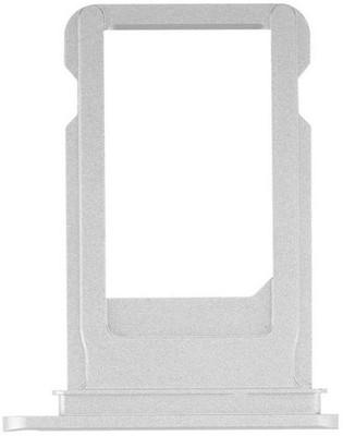 spareology Sim Card Tray(Compatible With Iphone 7 Silver)