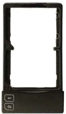 spareology Sim Card Tray(Compatible With 2 / 1+2 : Black)