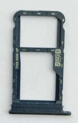 spareology Sim Card Tray(Compatible With Moto G60 : Black)