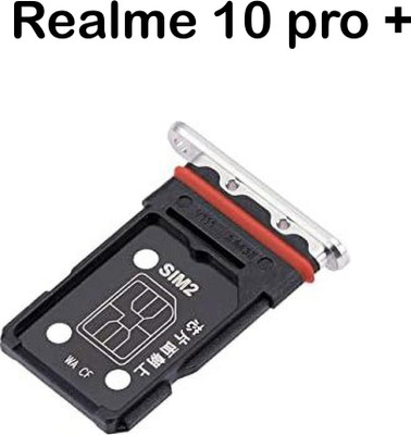 Norway Sim Card Tray(Compatible With Realme 10 Pro + Silver (Hyperspace) Original)