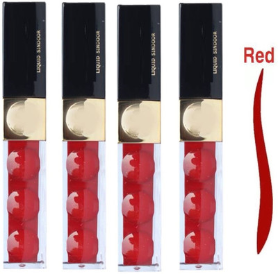ADJD Matte Liquid Sindoor Waterproof RedSindur Quick Drying Formula With Long Sponge LIQUID(Red)