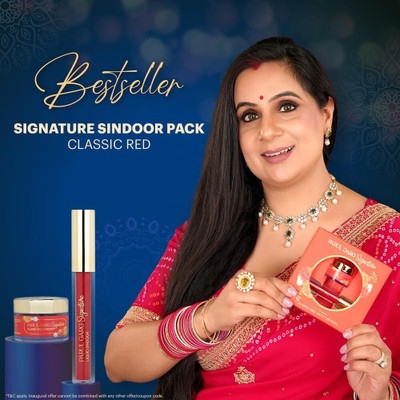 Parul Garg Signature Sindoor Pack Liquid & Powder Smudge-Proof & Long-Lasting Sindoor(Maroon Red)