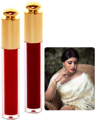 ADJD Combo Bridal Crystal Matte Liquid Sindoor matte LIQUID(Maroon, Red)