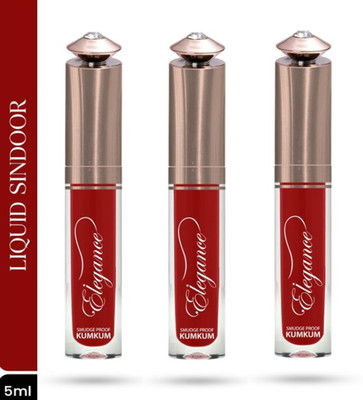 Luipui Tradition Liquid Red Sindoor Kum Kum Long Lasting Pack of 3 Combo Sindoor(Red)