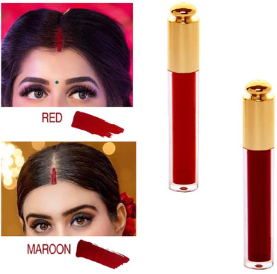 GFSU - GO FOR SOMETHING UNIQUE Liquid Sindoor, Quick Drying, Long Lasting Sindoor(Red, Maroon)