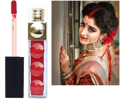 GABBU Red Liquid Sindoor 5ml | Smudge Proof & Sweatproof Sindoor liquid(Red)