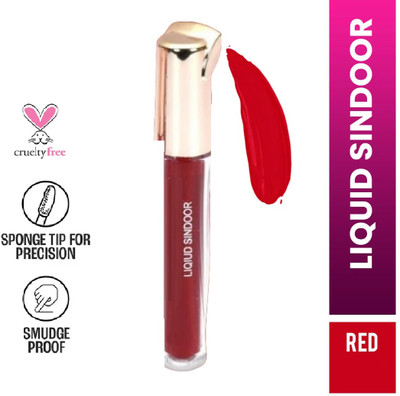 Vyomiris SMUDGE PROOF MATTE LIQUID MAROON COLOR SINDOOR LIQUID SINDOOR matte(Red)
