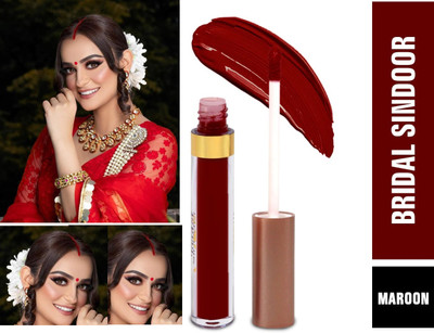 YAWI Intense Matte Liquid Sindoor Waterproof Sindur Quick Drying LIQUID(Maroon)