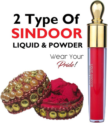 JANOST Liquid And Powder Sindoor Red with Herbs Extracts SINDOOR(Red)