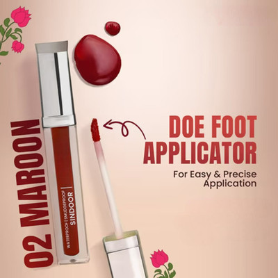 AEPRUY Highly Pigmented Liquid Matte Finish with Rich Color Pay-Off Sindoor LIQUID(Maroon)