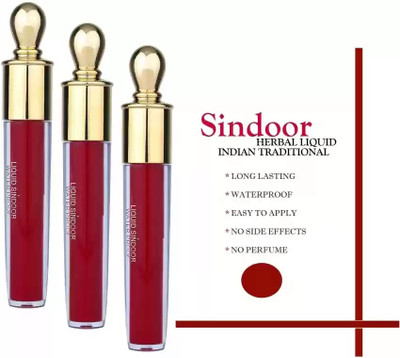HUZURLU Long Stay Liquid Matte Sindoor Maroon with Sponge-Tip- Applicator Combo SINDOOR(Maroon)