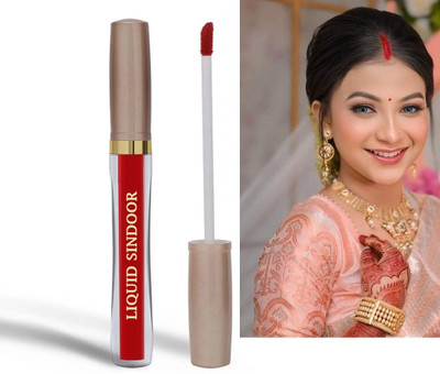 GULGLOW99 Daily Liquid Sindoor Red, With Sponge Tip Applicator Long Lasting, Smudge Proof SINDOOR(Red)