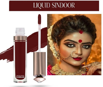 YAWI Pure Matte Liquid | Sponge Tip Applicator| Smudge Free & Long Lasting Sindoor LIQUID(Maroon)