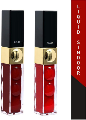 ADJD QUICK DRY & WATER POOF LIQUID SINDOOR WITH SPONGE TIP APPLICATOR SINDOOR COMBO LIQUID(Red, Maroon)
