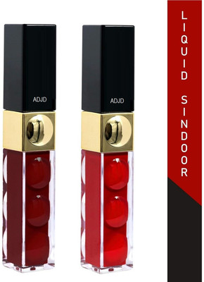 ADJD Quick Drying Long Sponge Tip Applicator Sindoor Red & Maroon Combo LIQUID(Red, Maroon)