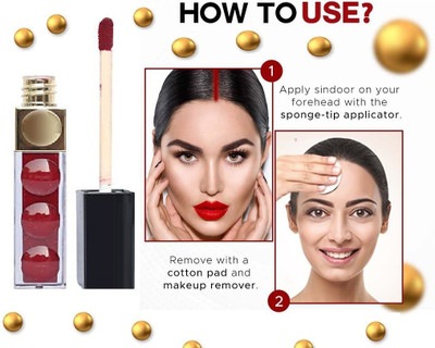 ADJD WATER PROOF AND SMUDGE PROOF LIQUID MATTE FINISH RED COLOR SINDOOR SINDOOR(Red)