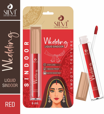 SILVI Make-Up-Non-Toxic|Long Lasting|Highly Pigmented|Smudge-Proof|Water Resistant Liquid Sindoor(Red)