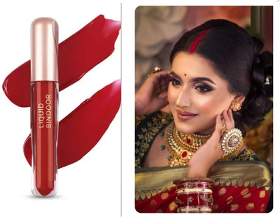 Jiwoo Waterproof liquid matte finish sindoor liquid(Red)