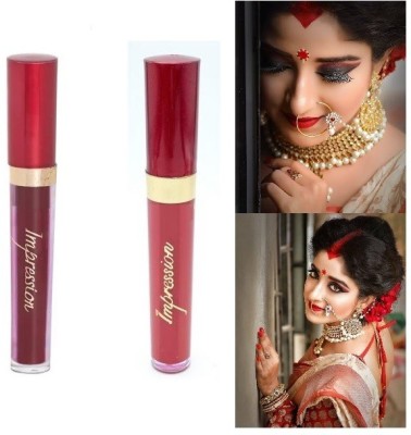 BLUEMERMAID SMUDGE PROOF KUM KUM RED & MAROON LIQUID MATTE WATERPROOF SINDOOR LIQUID(Red, Maroon)