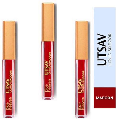 BLUE HEAVEN UTSAV LIQUID SINDOOR 4.2ML PACK OF 3 LIQUID SINDOOR(Maroon)