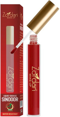 ZORDAN Royal Red Liquid Sindoor | Matte Finish, Long Lasting & Smudge Proof Glossy(Red)