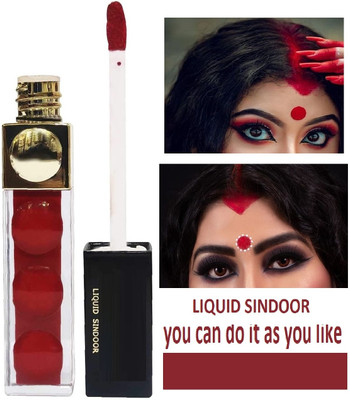 NADJA Red sindoor liquid Long-Lasting Easy to apply LIQUID(Red)