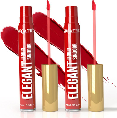 Orgatre Elegant Liquid Sindoor Red Combo – Long-Lasting, Smudge-Proof & Skin-Friendly Liquid Sindoor(Red)