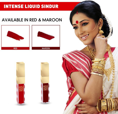 REIMICHI SUPER STAY & WATER NON TRANSFER MAROON & RED SINDOOR COMBO LIQUID(MAROON & RED)