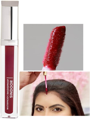AEPRUY Waterproof Liquid Sindoor Sponge Tip Applicator with Quick Dry Formula Sindoor LIQUID(Maroon)