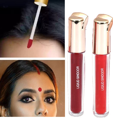 ADJD Smudge Proof Long Lasting, Quick Drying Liquid Sindoor KUM KUM(Maroon, Red)