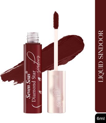 Seven Seas Long Lasting Waterproof One Stroke Application Diamond Star Liquid Sindoor Liquid(Maroon)